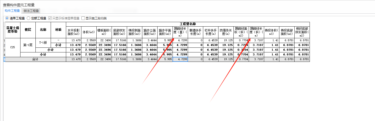 關(guān)于樓梯墻面提量問題