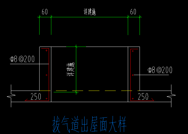 烟道出屋面大样的板洞怎么处理