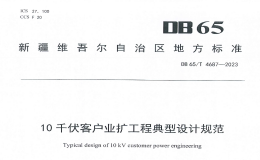 DB65T4687-202310千伏客户业扩工程典型设计规范