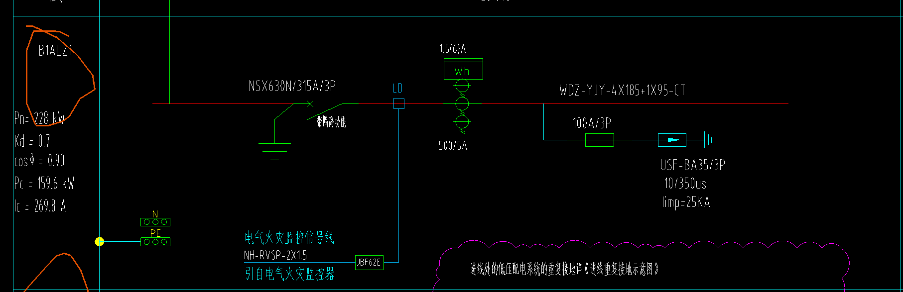 强电配电箱系统图