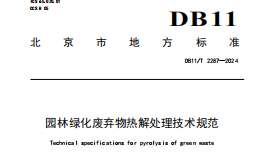 DB11 T 2287-2024 园林绿化废弃物热解处理技术规范