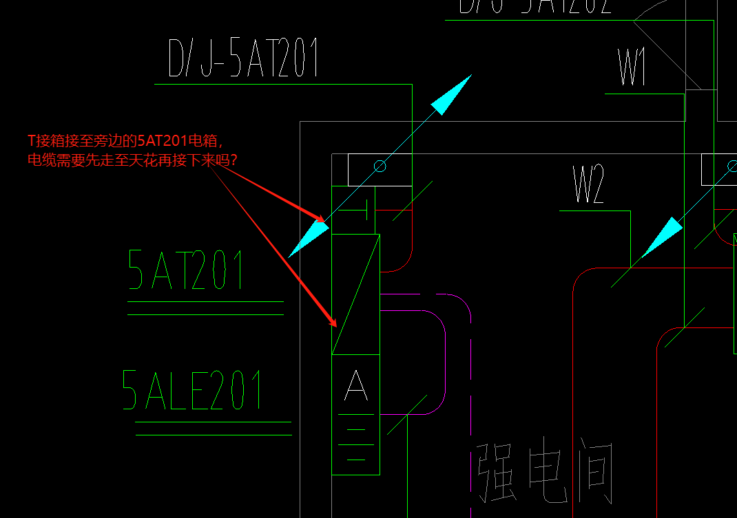 相邻电箱的接线问题