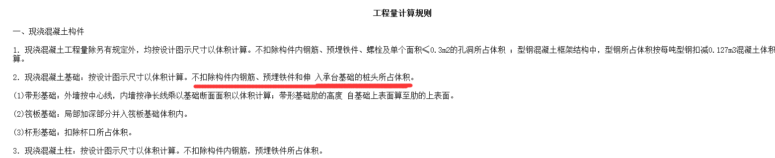 图纸未明确混凝土垫层要扣减桩基的面积,实际计量中,造价咨询单位扣减该部分面积