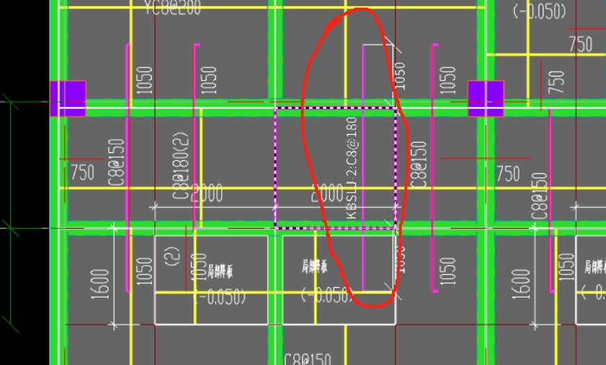 板跨板受力筋電算畫圖是什么情況,？