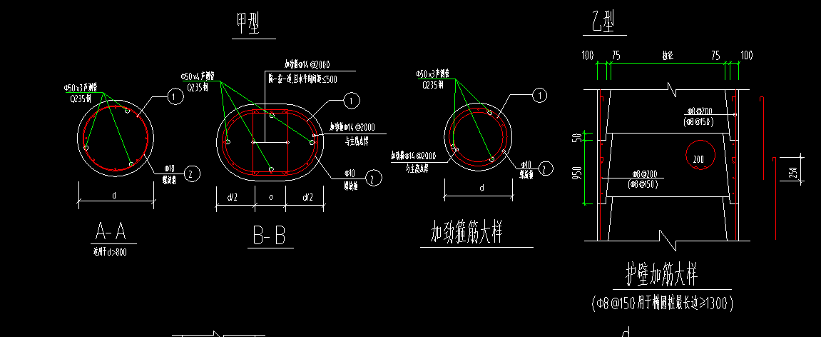 圖中橢圓形樁的護(hù)壁公式怎么計算