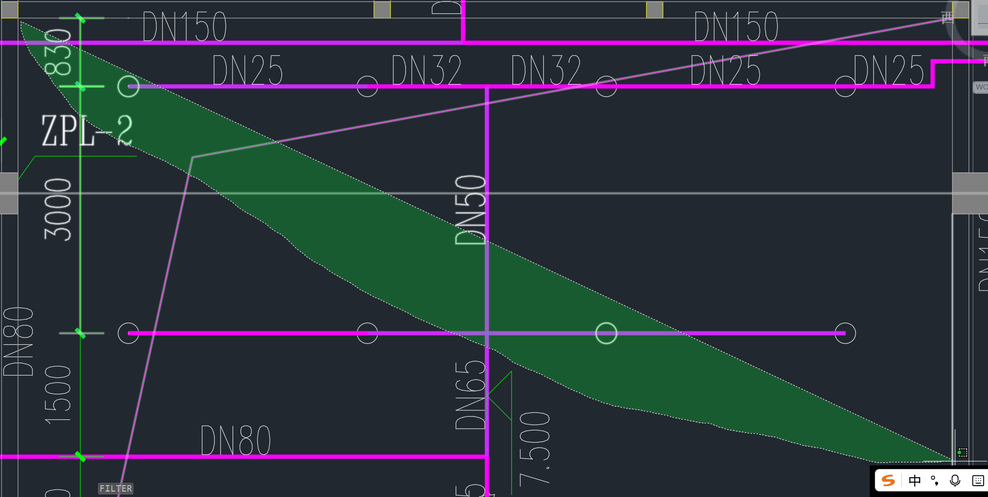 AUTOCAD 圖紙中,，用FI命令后選擇區(qū)域時(shí)，拉框怎么出現(xiàn)這種情況