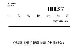 DB37T 4774—2024公路隧道維護管理指南（土建部分）