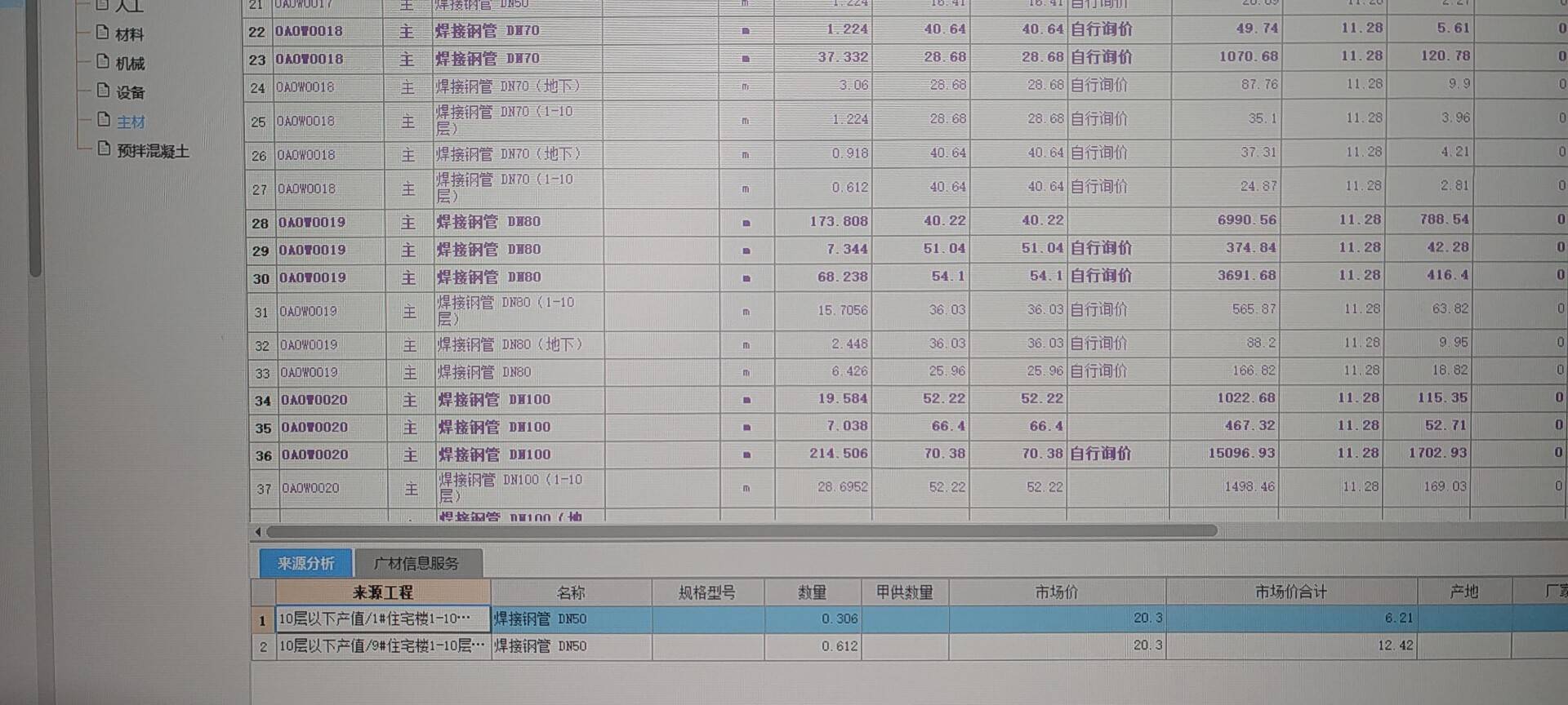 怎么查看所有项目的总造价