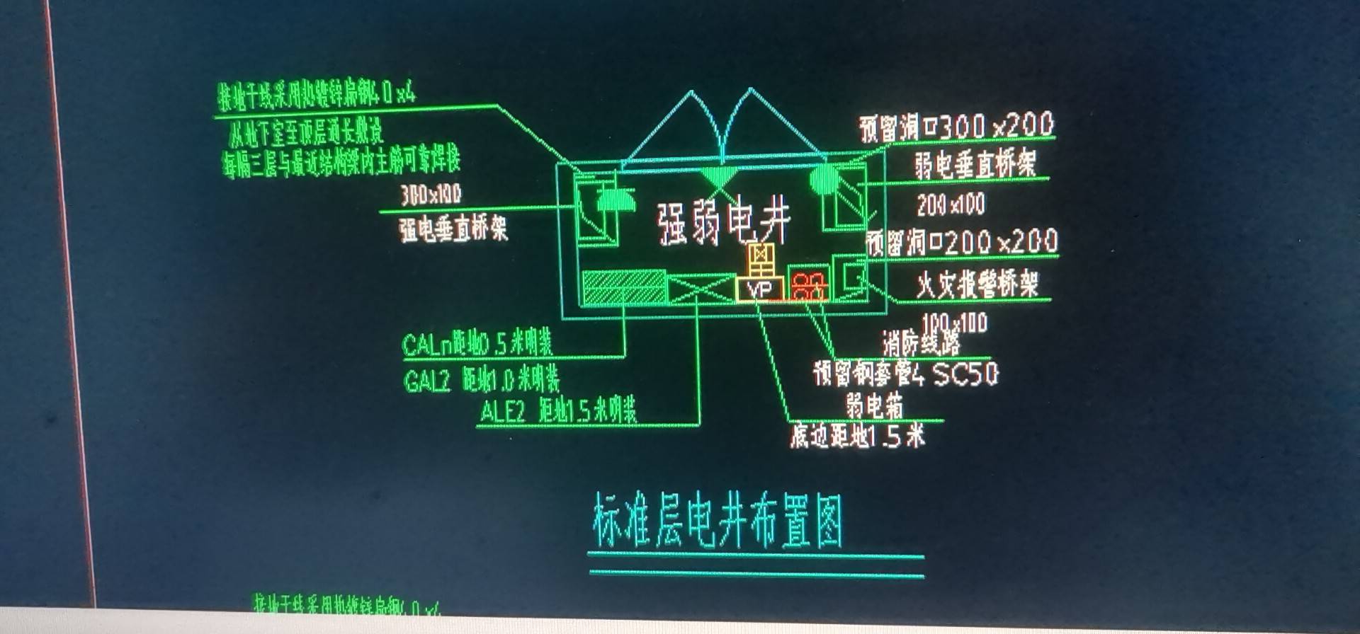 老师您好，楼层强电井每三层一个照明总箱，强电井只有大样图，，共有14层高，怎样识别电箱，怎样布置立管，谢谢