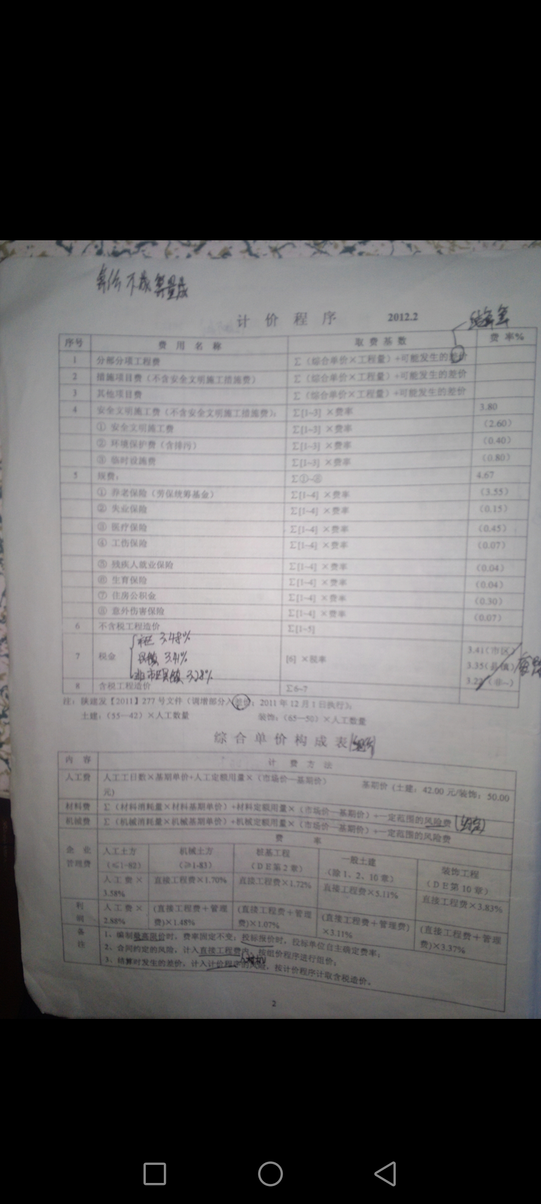 老师我需要一套广东省的计价程序表，综合单价构成表