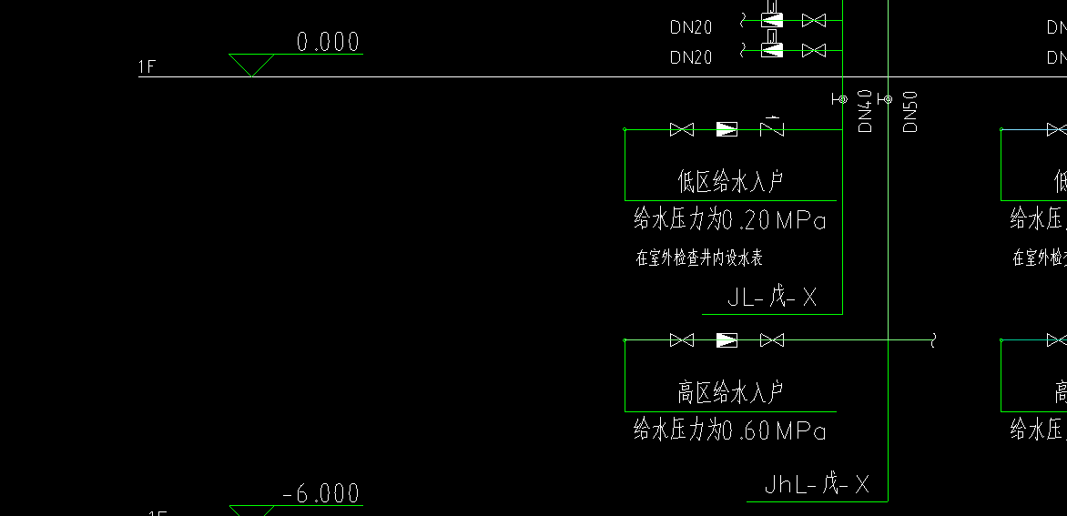 老师这是建筑物外墙皮-给水管吗？