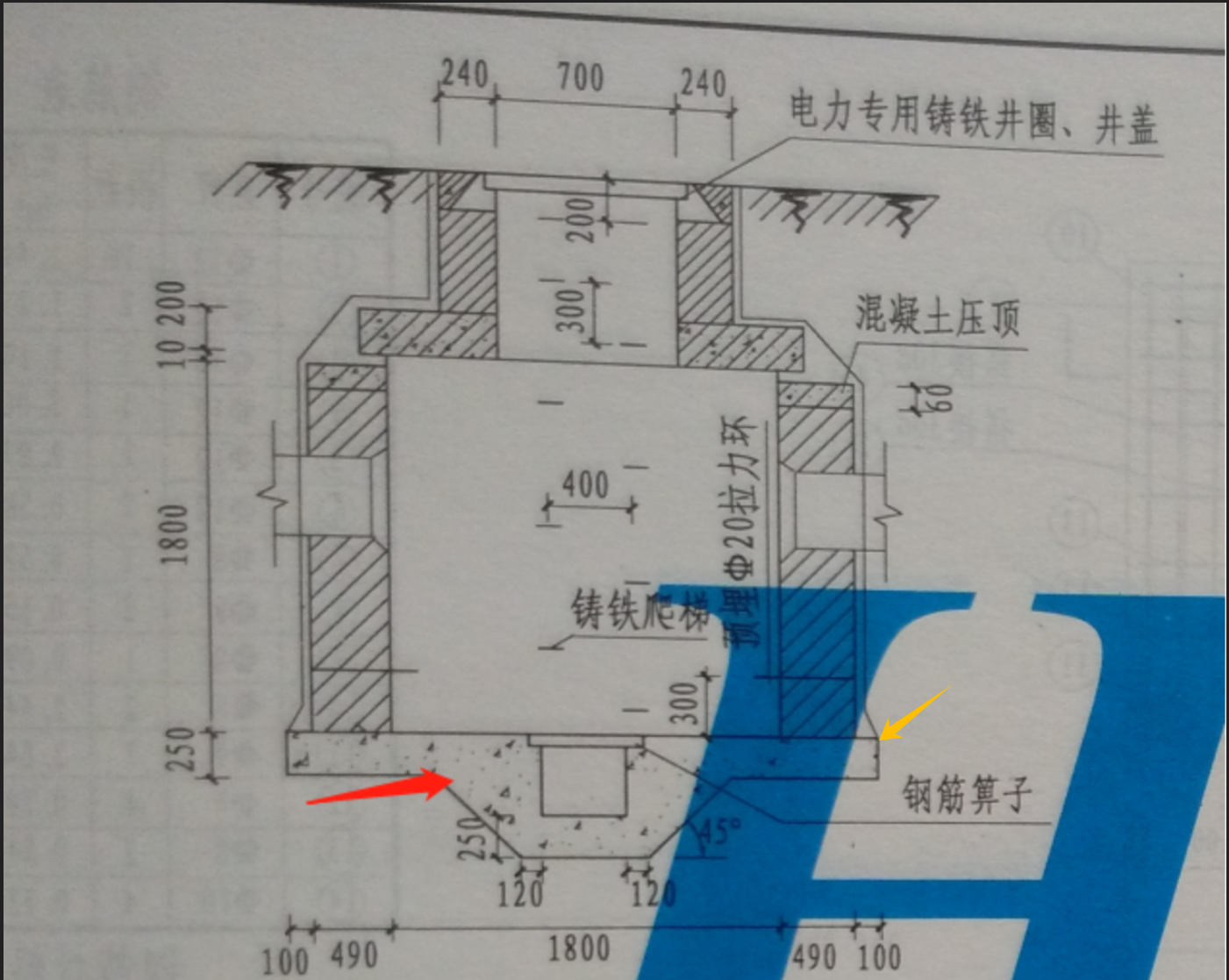 老師請問一下，紅色箭頭所指的這個部分是基礎還是墊層,？如果是基礎的話那墊層工程量怎么計算呢,？還有挖土挖到哪個位置呢？