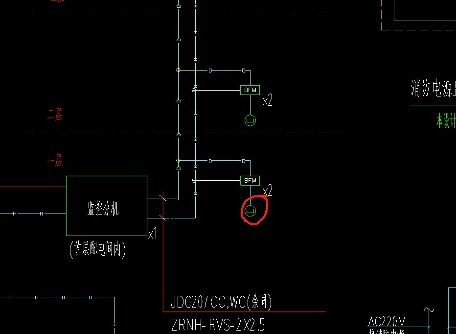 輸入輸出模塊和照明總配電箱之間接的是什么線