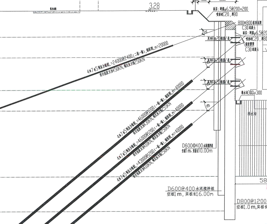 這個基坑支護錨索孔數(shù)怎么算的,？