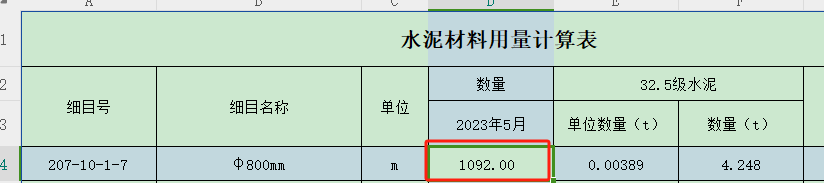 老師好，請問左圖分項預(yù)算表32.5級水泥定額0.839t與右圖場內(nèi)運輸及操作消耗兩個數(shù)分別是什么意思,，如果我要對32.5級水泥進行材料調(diào)差,，材料用量我該怎么計算