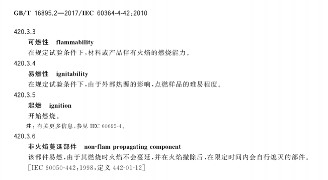 GB∕T 16895.2-2017 低压电气装置 第4-42部分：安全防护 热效应保护