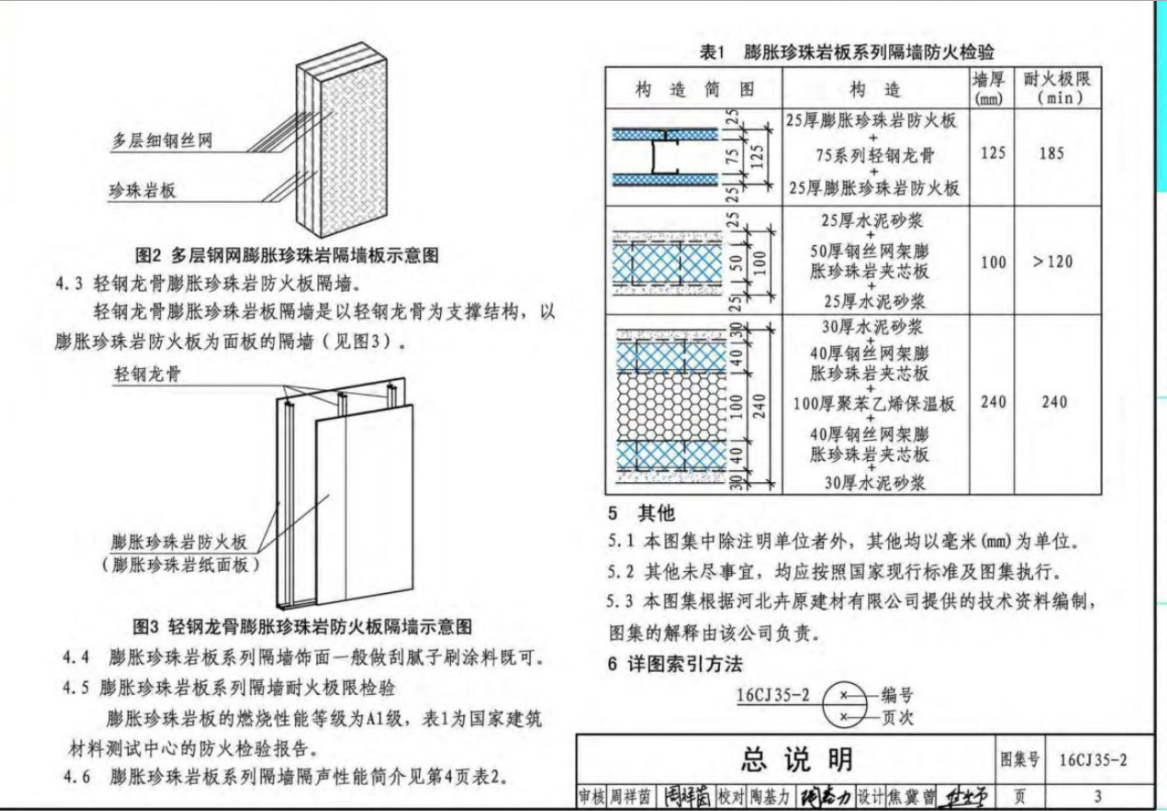 16CJ35-2 膨胀珍珠岩板隔墙建筑构造—卉原膨胀珍珠岩板系列