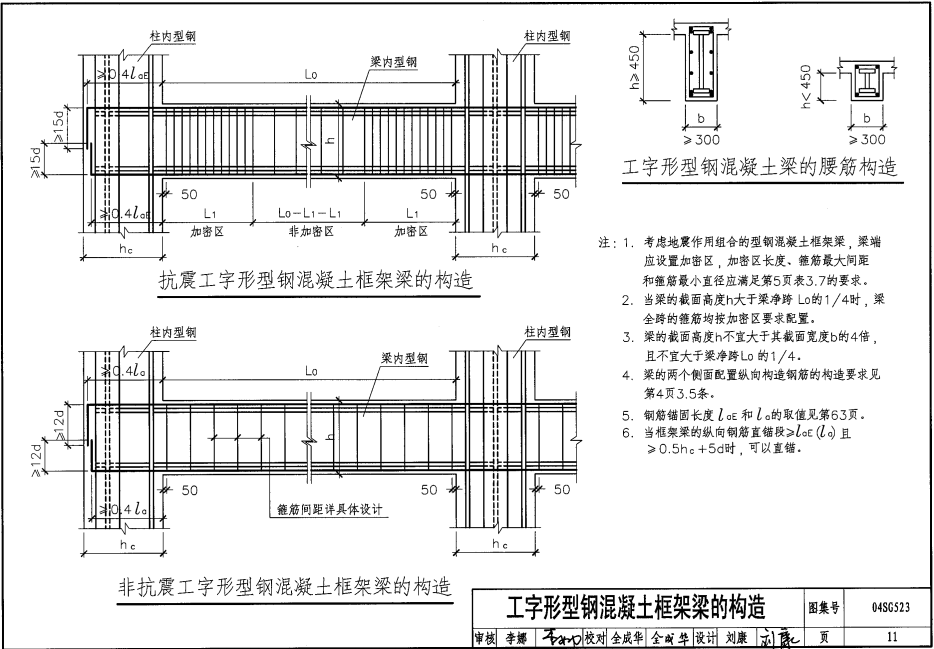 04SG523 型钢混凝土组合结构构造