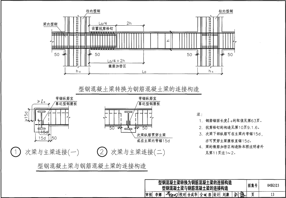 04SG523 型钢混凝土组合结构构造