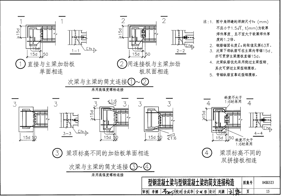 04SG523 型钢混凝土组合结构构造