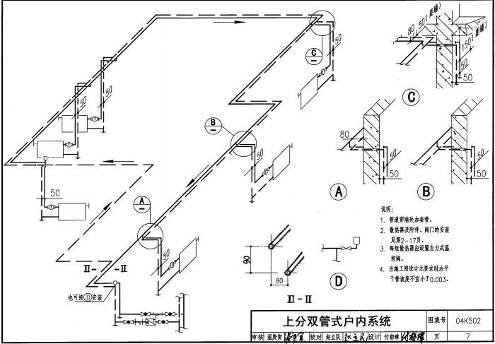 04K502 热水集中采暖分户热计量系统施工安装