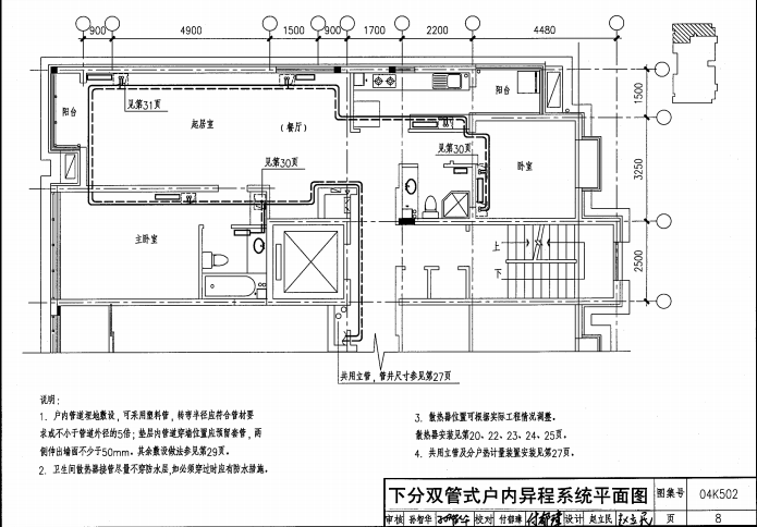 04K502 热水集中采暖分户热计量系统施工安装