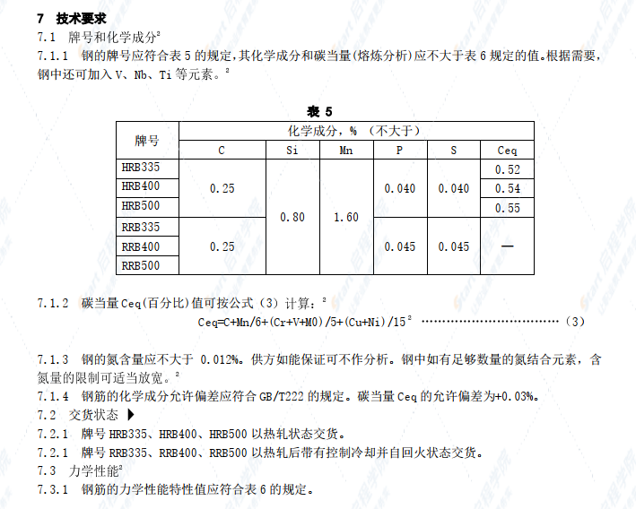 GB1499.2-2007钢筋混凝土用钢带肋钢筋