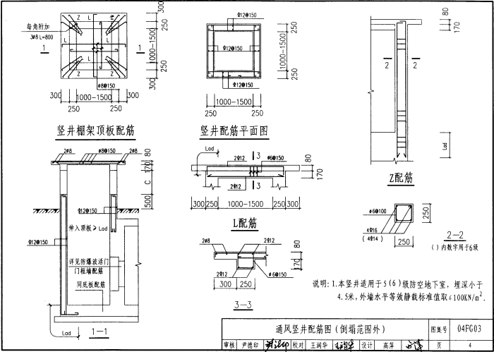 04FG03 防空地下室通风口部结构设计