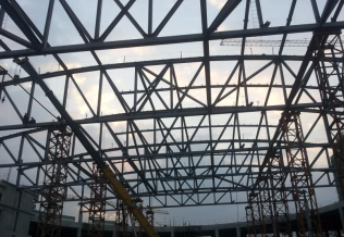大跨度H型钢桁架结构制作和安装施工工法
