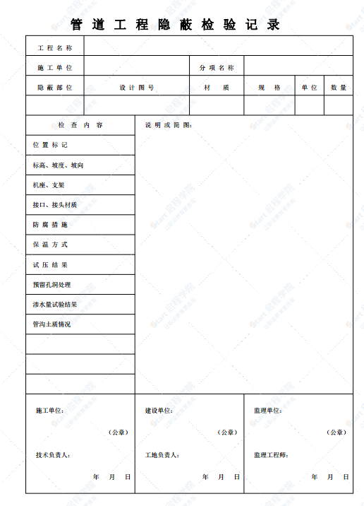 燃气管道竣工资料