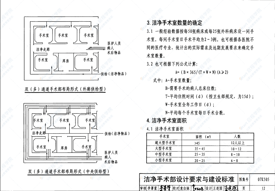 07K505 洁净手术部和医用气体设计与安装