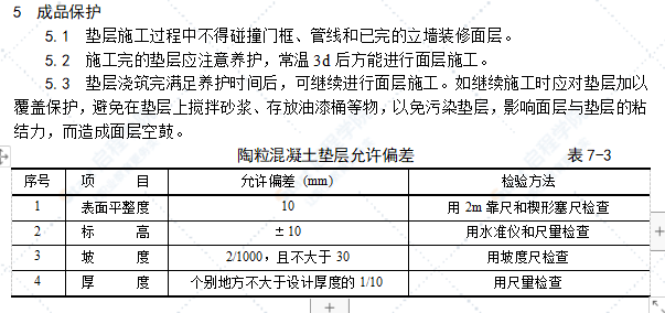 陶粒混凝土垫层施工工艺标准