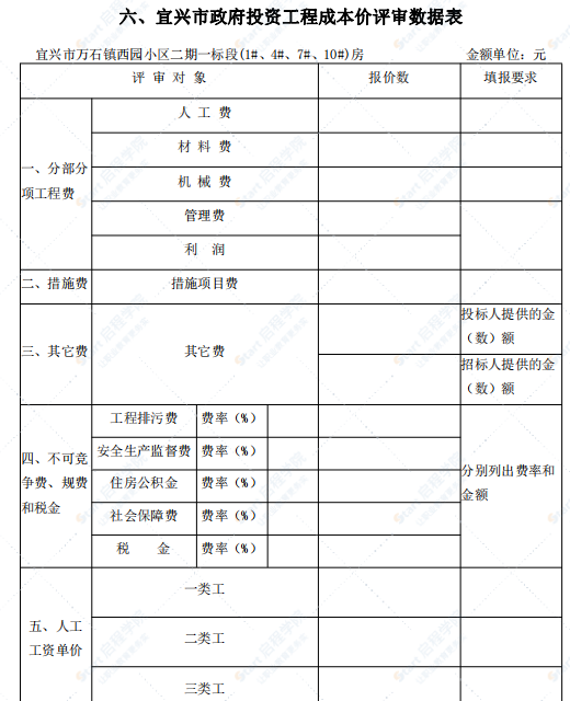 西园小区拆迁安置房投标文件