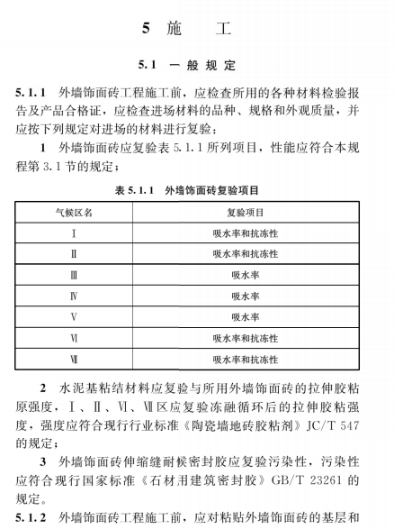 外墙饰面砖工程施工及验收规程JGJ 126-2015