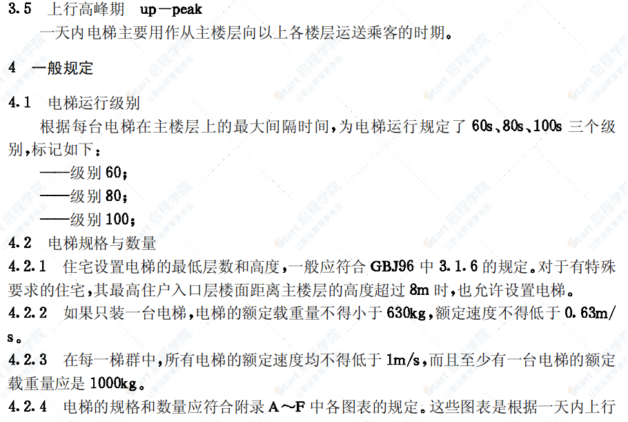 JG/T5010-92住宅电梯的配套和选择规范