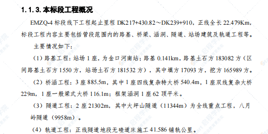 某铁路4标段投标文件（施工组织设计）