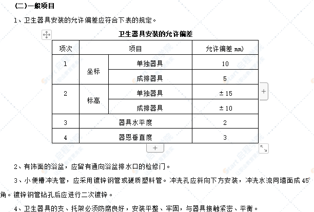 卫生洁具安装工程技术交底