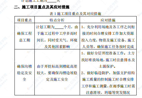 干管工程排污施工组织设计