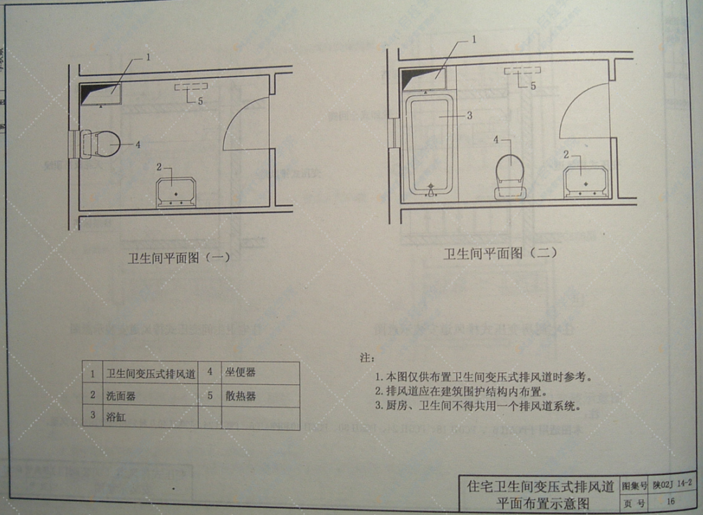 陕02J14-2 住宅防火型烟气集中排放系统（二）