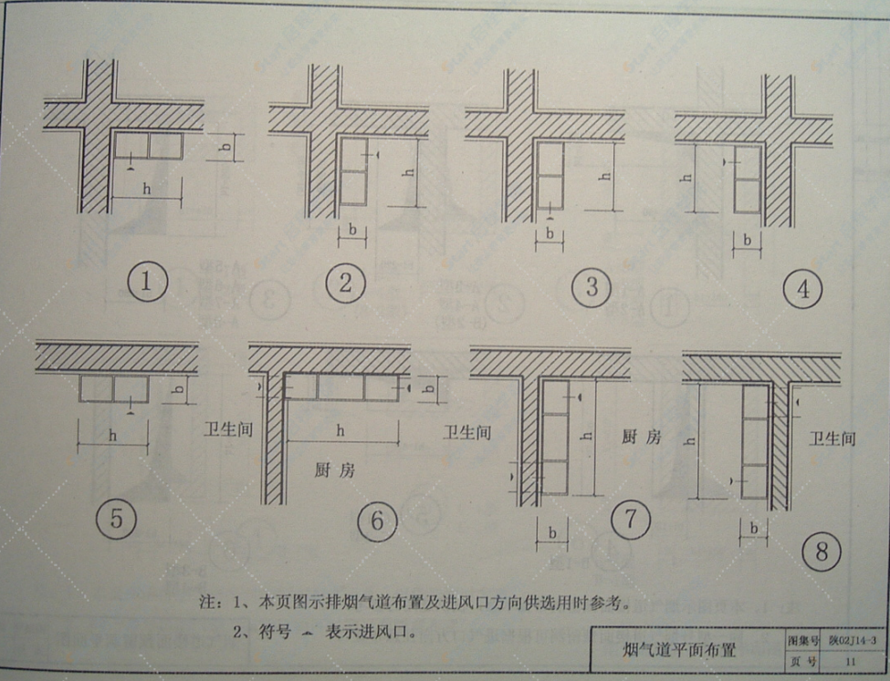 陕02J14-3 住宅防火型烟气集中排放系统（三）