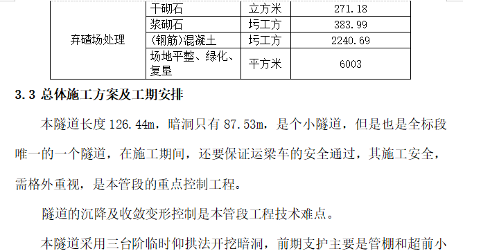 隧道单洞双向式施工方案