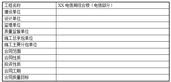 某電信局綜合樓工程施工組織設(shè)計(jì)方案