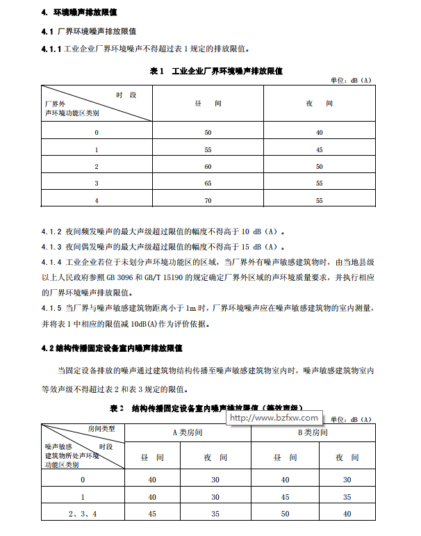 GB 12348-2008工业企业厂界环境噪声排放标准