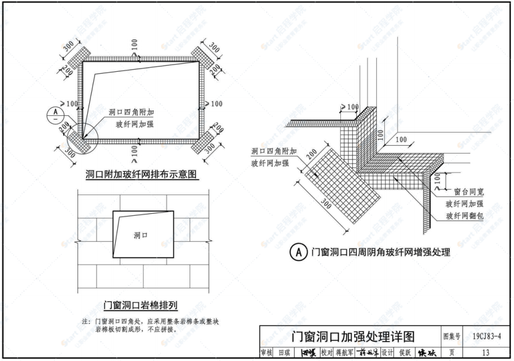 19CJ83-4 外墻外保溫系統(tǒng)建筑構(gòu)造（四）——鋼管混凝土束結(jié)構(gòu)巖棉薄抹灰外墻外保溫系統(tǒng)