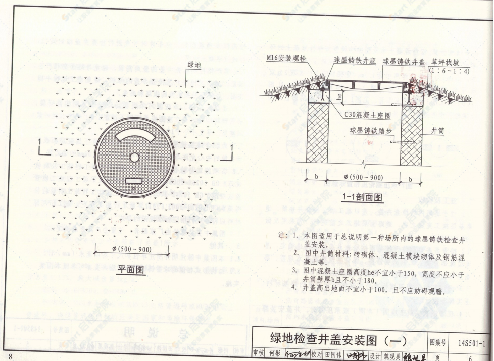 14S501-1~2單層、雙層井蓋及踏步