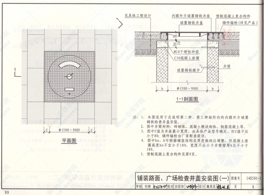 14S501-1~2單層,、雙層井蓋及踏步