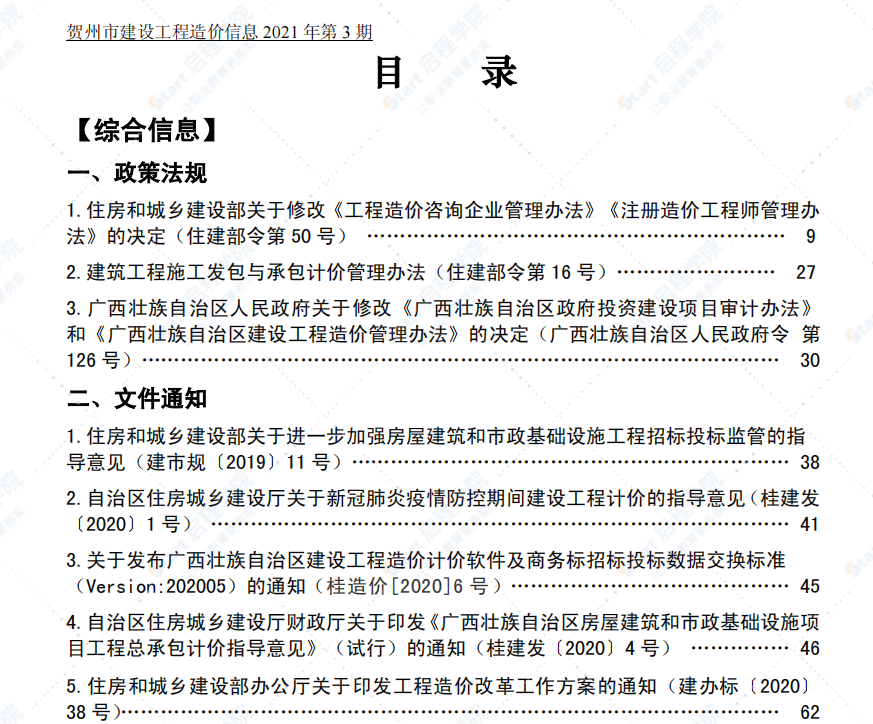 廣西省賀州市2021年3月信息價(jià)