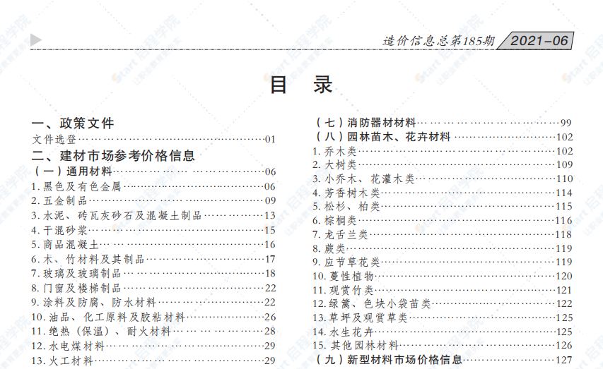 貴港市2021年6月信息價(jià)