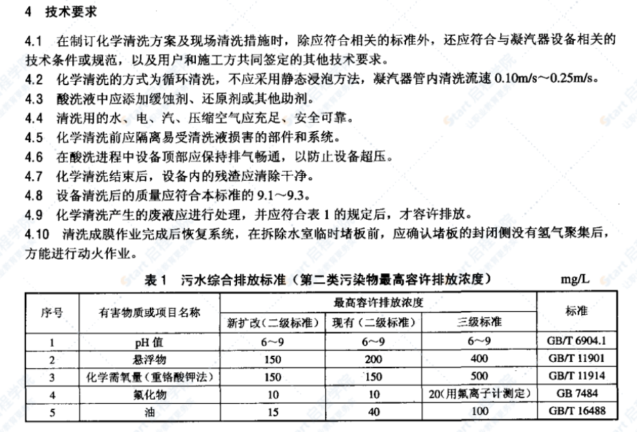 DL/T957-2005火力发电厂凝汽器化学清洗及成膜导则