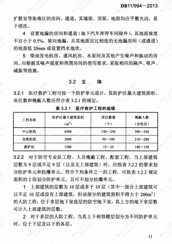 DB11994-2013 平站结合人民防控工程设计规范